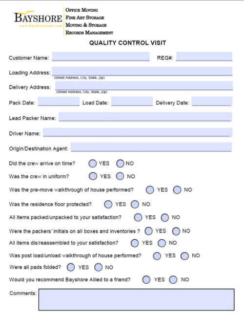quality control moves process